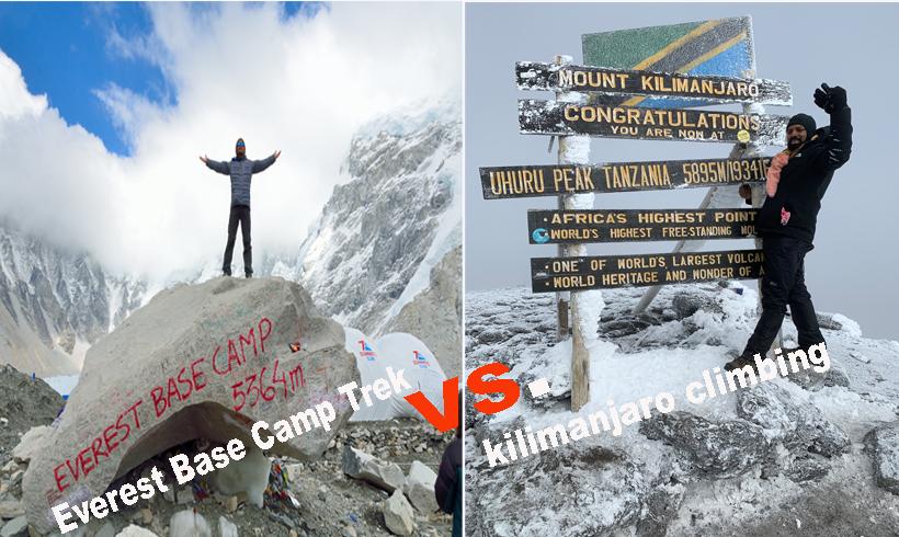 everest base camp trek vs. kilimanjaro climbing